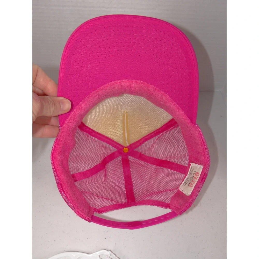 Otto Winter Park Colorado Trucker Hat Pink White Mesh Snapback Retro Ski Cap